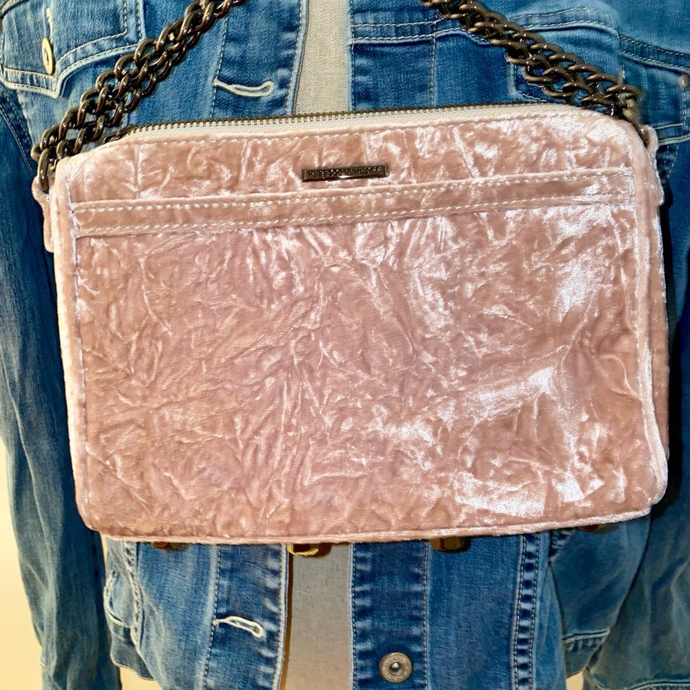 *SOLD* Rebecca Minkoff Blush Velvet MAC Crossbody - Picture 2 of 4